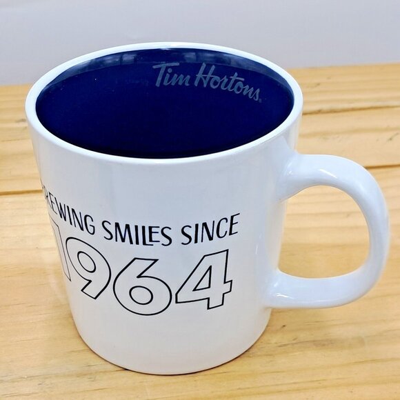 Tim Hortons Mug Brewing Smiles Since 1964 Coffee Cup Canada Canadian Souvenir - Picture 5 of 6